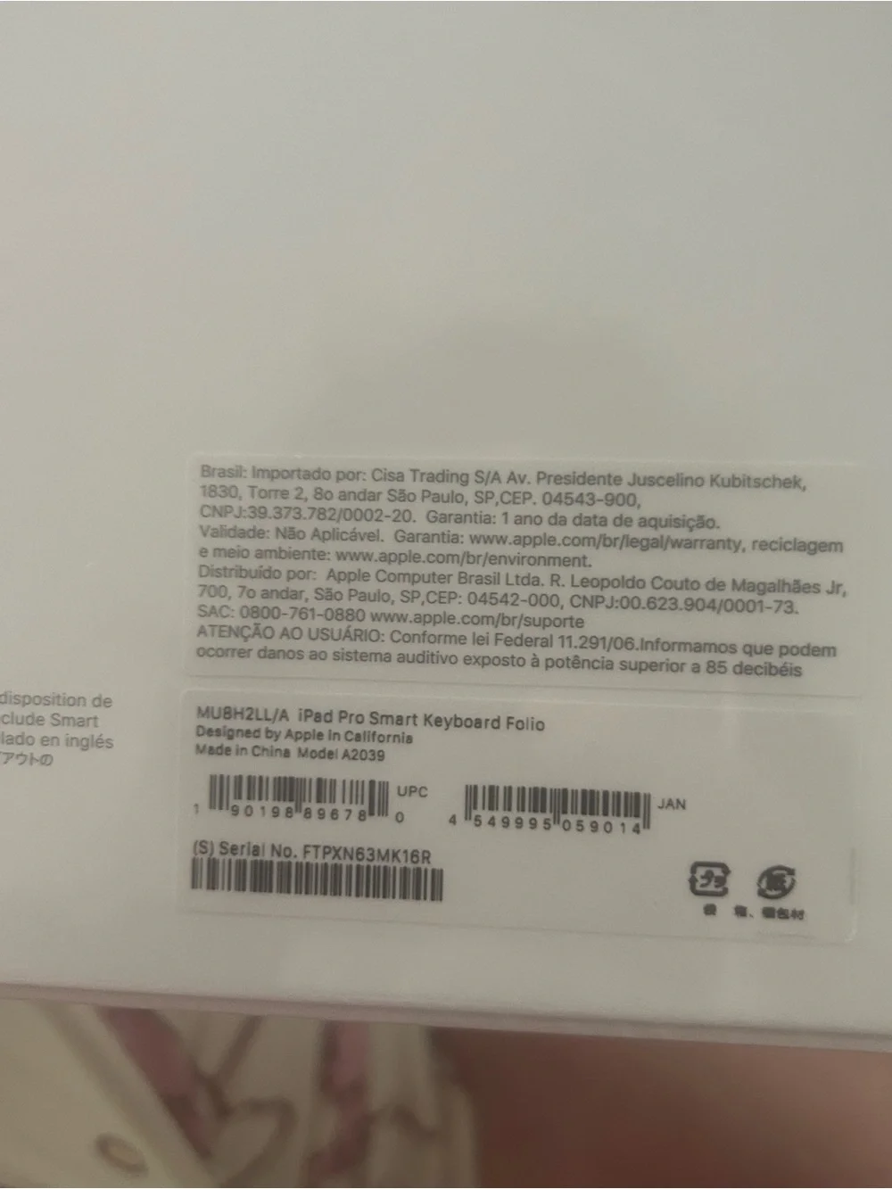 Apple Smart Keyboard Folio for iPad Pro - White